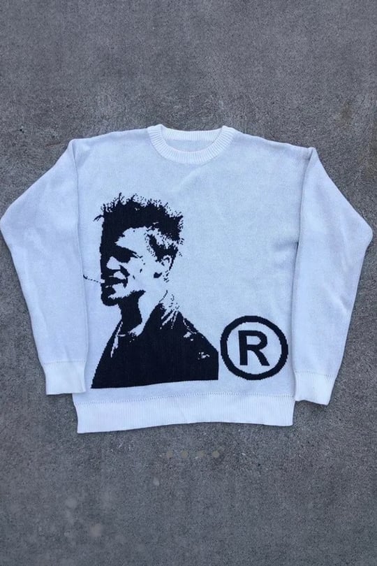 Beyaz Fight Club Tyler Durden Y2K Unisex Sweatshirt