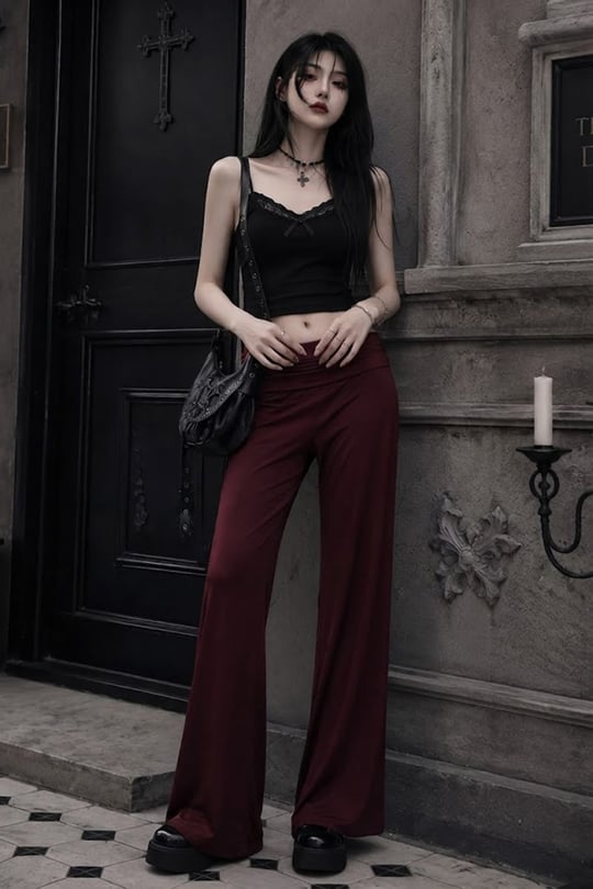 Bordo Subdued Yoga Pantolonu