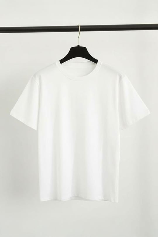 Düz Beyaz Y2K Unisex T-shirt