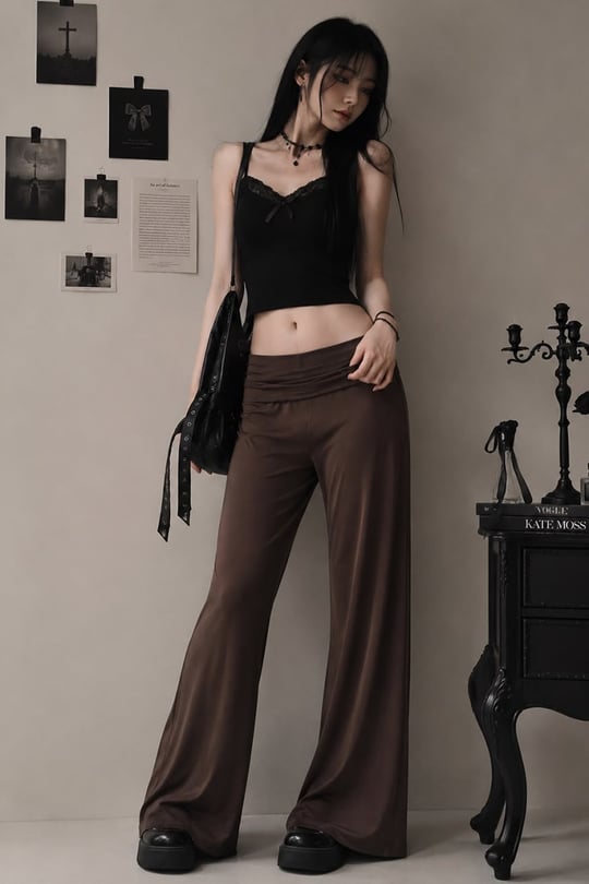 Kahverengi Subdued Yoga Pantolonu