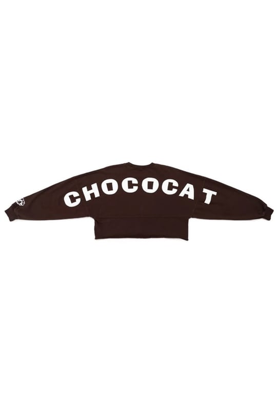 Koyu Kahveregni CHOCOCAT Y2K Crop Sweatshirt