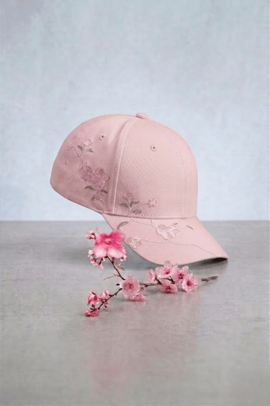 Pembe Sakura Baseball Şapka