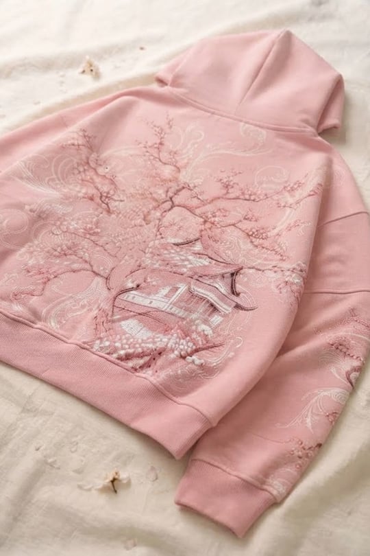 Pembe Sakura Japonic Harajuku Y2K Unisex Hırka