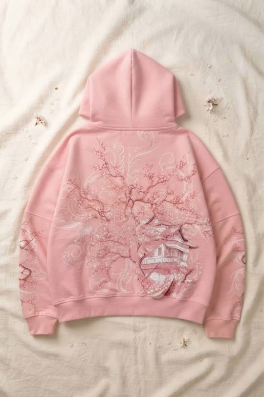 Pembe Sakura Japonic Harajuku Y2K Unisex Hırka