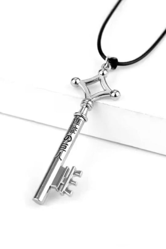 Siyah Attack On Titan Eren Key Siyah İp Kolye