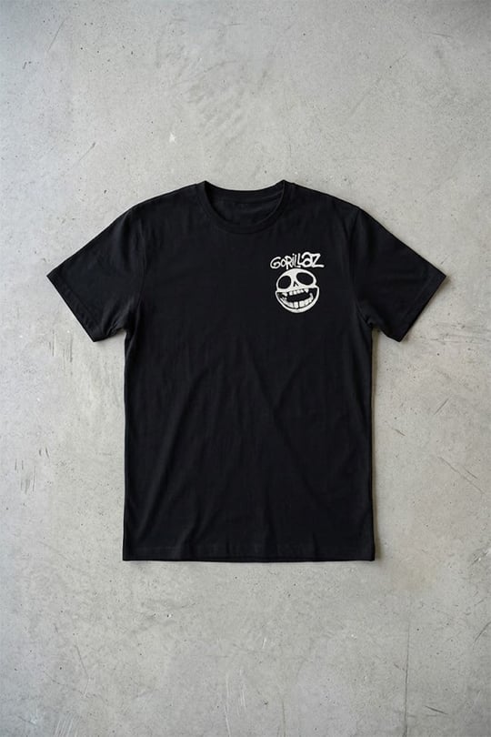 Siyah Gorilaz Unisex Y2K T-Shirt