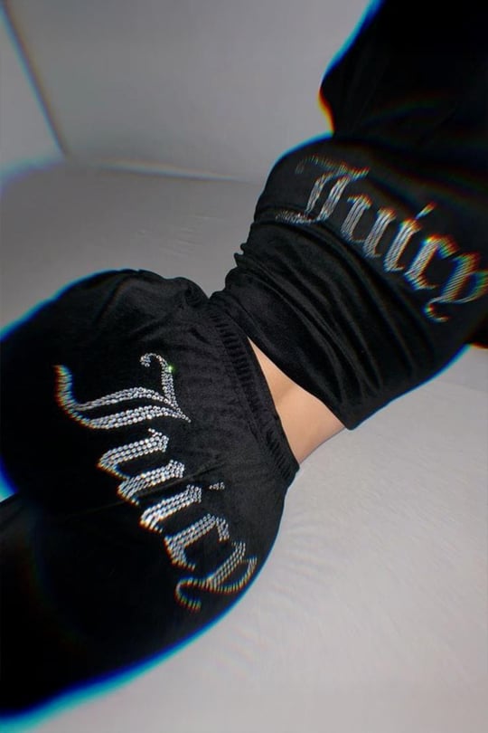 Siyah Juicy Kadife Pijama Takımı