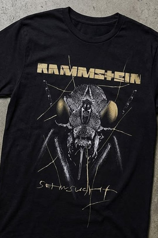 Siyah Rammstein Sehnsucht Y2K Unisex T-Shirt