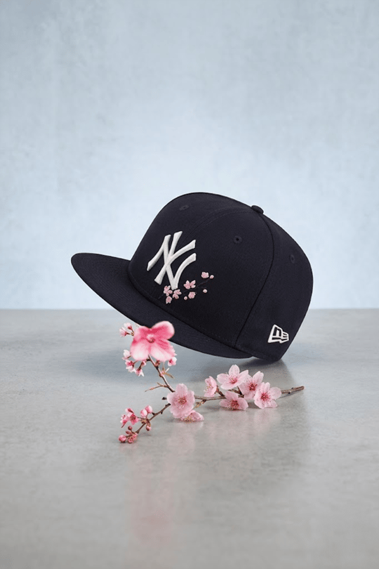 Siyah Sakura NY Baseball Şapka