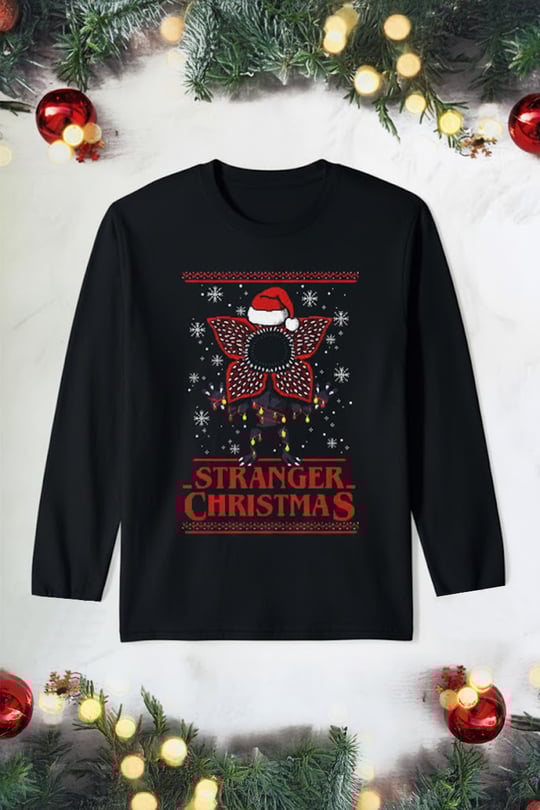Stranger Things Stranger Christmas Noel İnce Kumaş Unisex Sweatshirt