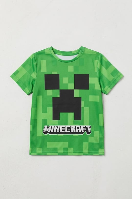 Yeşil Minecraft Creeper Unisex T-Shirt