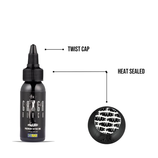 Dynamic Ganga Black Siyah Dövme Boyası 1oz - 30ml