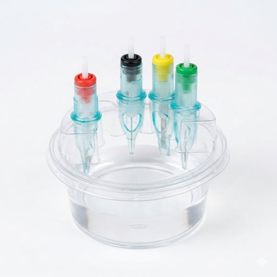 Plastik Dövme İğnesi Temizleme Standı 20’li