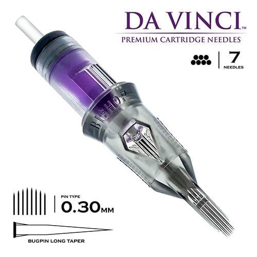 Bishop DaVinci V2 1007 CMLT 7CM Curved Magnum Bugpin Long Taper Kartuş Dövme İğnesi 20 Adet