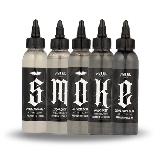 Dynamic Smoke Opaque Greys Set 5li Dövme Boyası Seti 4oz - 120ml