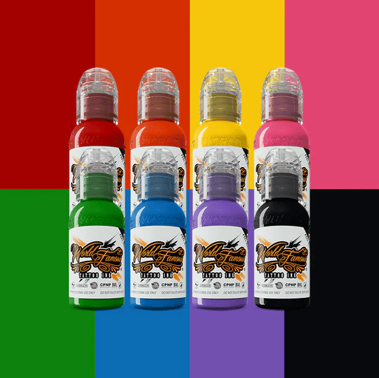 Yomico Artistic Basic Set - World Famous Ink Dövme Boyası - 1oz (8 color )