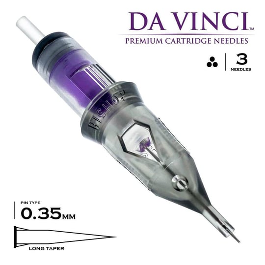 Bishop DaVinci V2 1203 RLLT 3RL Long Taper Kartuş Dövme İğnesi 20 Adet