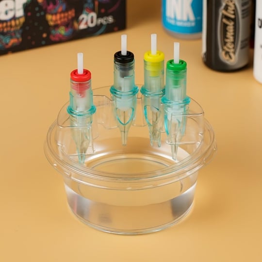 Plastik Dövme İğnesi Temizleme Standı 20’li