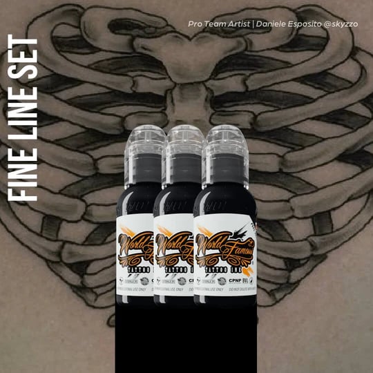 Fine Line Mini 3lü Set - World Famous Ink Dövme Boyası - 1 oz