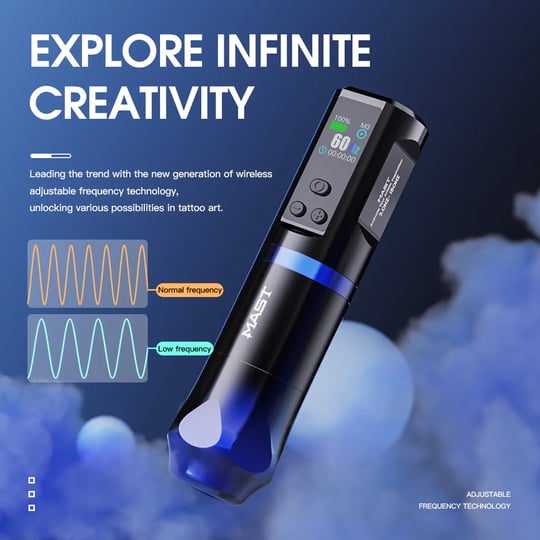 Mast Hertz 3.5 mm Kablosuz Dövme Makinesi (Ayarlanabilir Frekans)