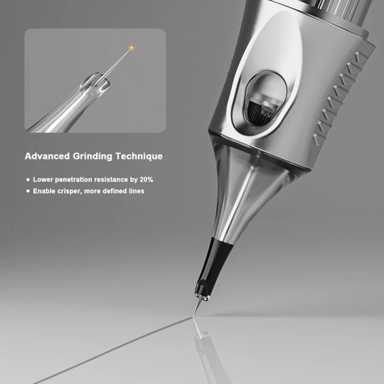 Pepax Lance Ultral 1007CML 7 CML 0.30mm Curved Magnum Long Taper Kartuş Dövme İğnesi 20 Adet