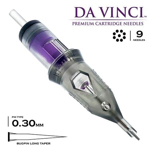 Bishop DaVinci V2 1009 RLLT 9 RL 0.30mm Round Liner Long Taper Kartuş Dövme İğnesi 20 Adet
