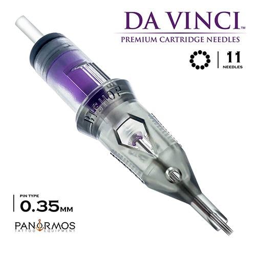 Bishop DaVinci V2 1211 RSLT 11 RS 0.35mm Round Shader Long Taper Kartuş Dövme İğnesi 20 Adet