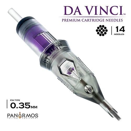 Bishop DaVinci V2 1214 RSLT 14 RS 0.35mm Round Shader Long Taper Kartuş Dövme İğnesi 20 Adet