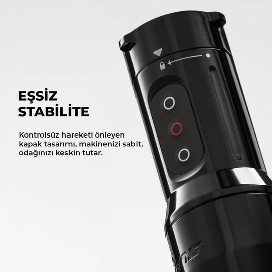 FK Irons One Adjust Gun Metal Ayarlanabilir Stroke 2.0-5.0mm Kablosuz Dövme Makinesi - Gümüş