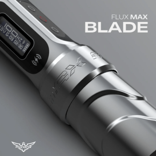 FK Irons Flux Max Blade 4.0mm Stroke Tek Bataryalı Kablosuz Dövme Makinesi - Gümüş