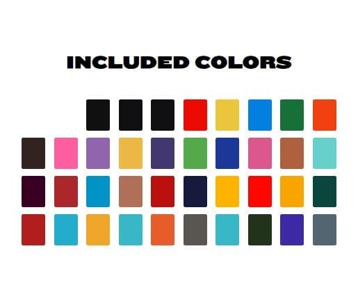 40 Color Set - Radiant Tattoo Dövme Boyası  - 0,5oz/15ml