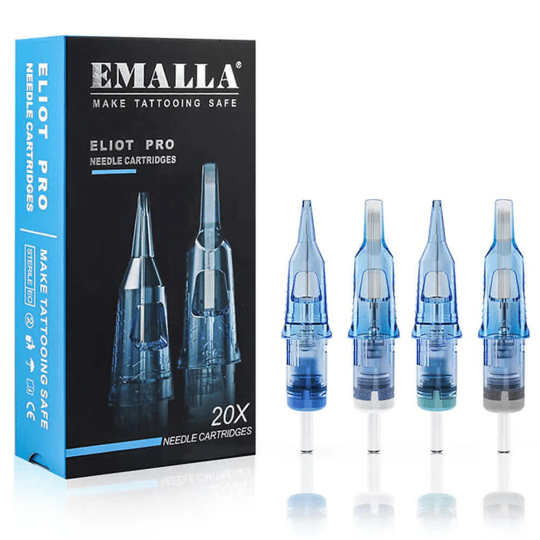 Emalla Eliot Pro 1015CML 15 CML 0.30mm Curved Magnum Long Taper Kartuş Dövme İğnesi 20 Adet - EN2