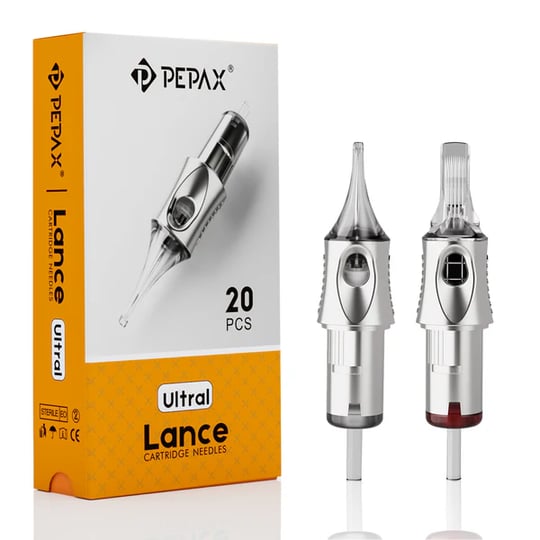 Pepax Lance Ultral 0803RLL 3 RL 0.25mm Round Liner Long Taper Kartuş Dövme İğnesi 20 Adet