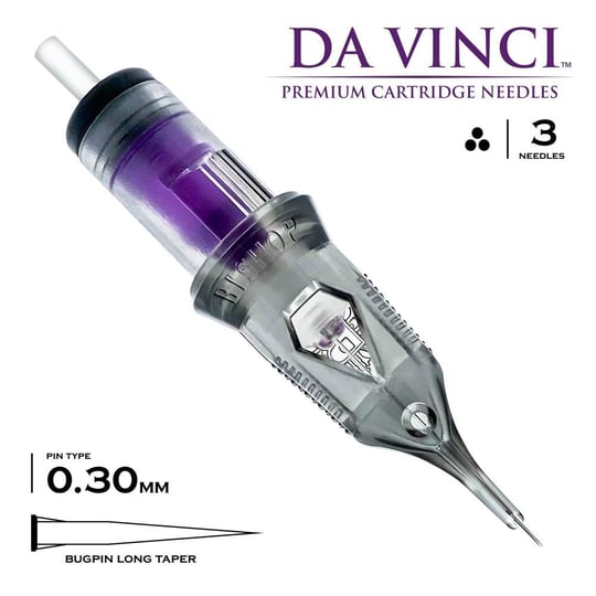 Bishop DaVinci V2 1003 RLLT 3RL Long Taper Kartuş Dövme İğnesi 20 Adet