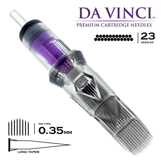 Bishop DaVinci V2 | 1223 CMLT | Curved Magnum Long Taper Kartuş Dövme İğnesi