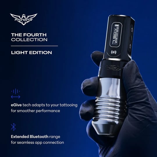 FK Irons Flux Max The Fourth Collection Light Edition 4.0mm Çift Bataryalı Kablosuz Dövme Makinesi - Gümüş-Siyah