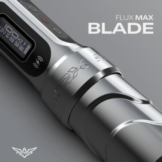 FK Irons Flux Max Blade 3.2mm Stroke Tek Bataryalı Kablosuz Dövme Makinesi - Gümüş