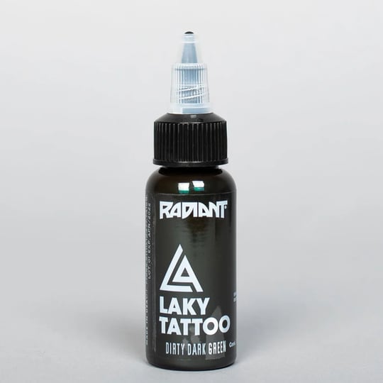 Laky Dirty Dark Green - Radiant Tattoo Dövme Boyası - 1oz/30ml