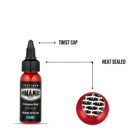 Dynamic Platinum Tattoo Ink Crimson Red