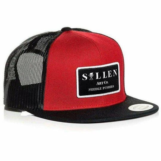 Sullen Fileli Şapka - Pushin Needles Trucker Şapka - Kırmızı Siyah