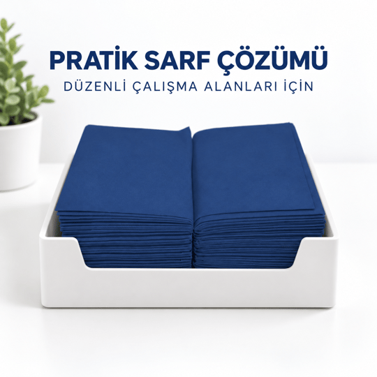 Antibakteriyel Katlanmış Peçete  50li XL - Mavi