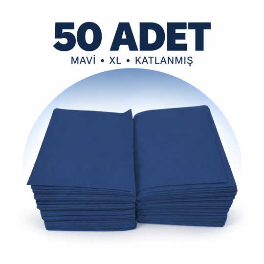 Antibakteriyel Katlanmış Peçete  50li XL - Mavi