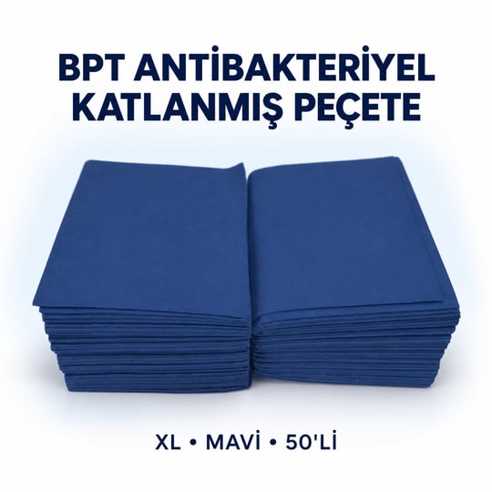 Antibakteriyel Katlanmış Peçete  50li XL - Mavi