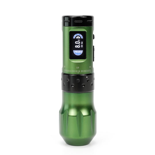 Ava Uni-B Green Ayarlanabilir Stroke 2.5-4.5mm Stroke Kablosuz Dövme ve Kalıcı Makyaj Makinesi - Yeşil
