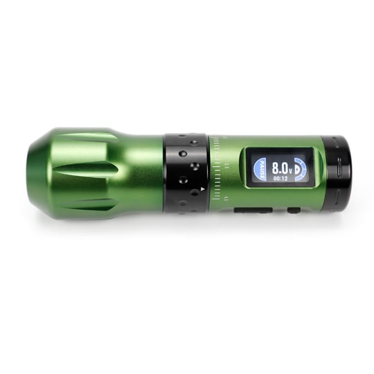 Ava Uni-B Green Ayarlanabilir Stroke 2.5-4.5mm Stroke Kablosuz Dövme ve Kalıcı Makyaj Makinesi - Yeşil