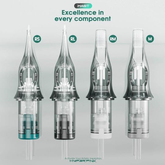 Mast Hyperink 1209 RL 9 RL 0.35mm Round Liner Long Taper Kartuş Dövme İğnesi 20 Adet