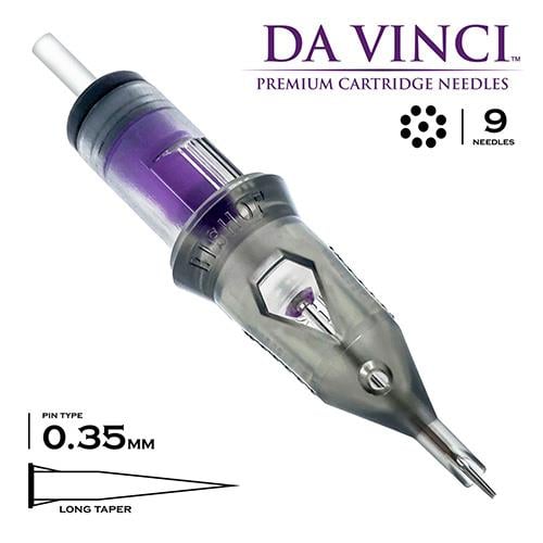 Bishop DaVinci V2 1209 RLLT 9 RL 0.35mm Round Liner Long Taper Kartuş Dövme İğnesi 20 Adet