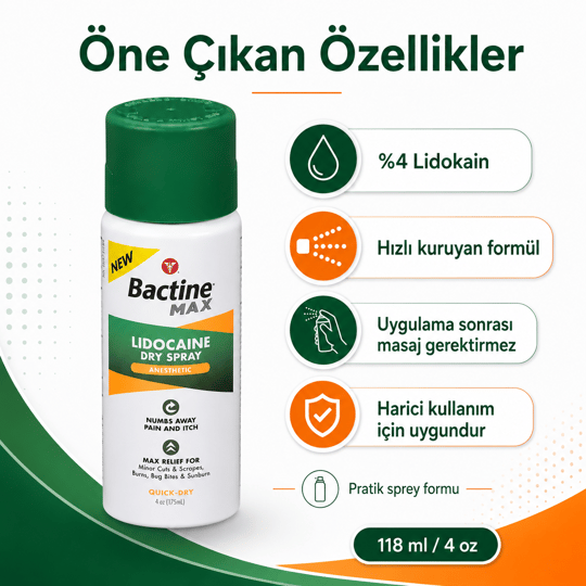 Bactine Max - Dry Spray - 4oz