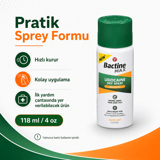 Bactine Max - Dry Spray - 4oz