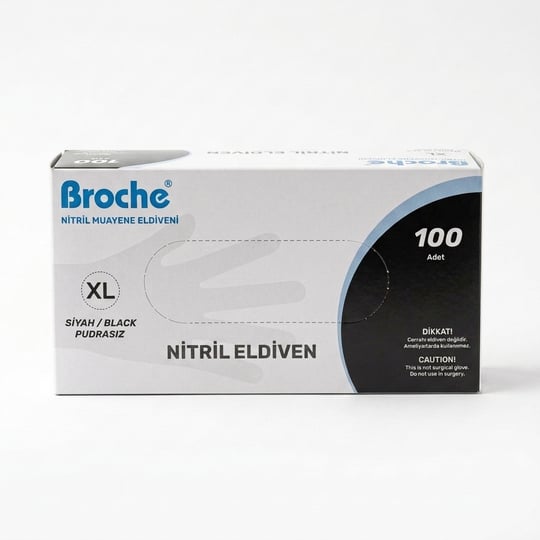 Broche Siyah X-Large Dövme Eldiveni 100 Adet